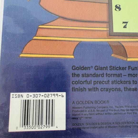 1991 Golden Disney's Beauty & The Beast Giant Sticker Fun Activity Book - Picture 4 of 4